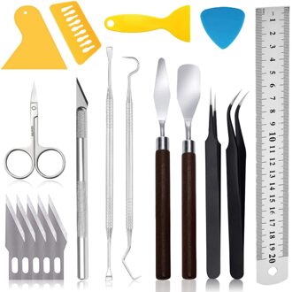 18Pcs Diy Gedroogde Bloem Gereedschap Vinyl Sticker Reliëf Tool Kit Voor Beginners Hobbyisten Of Professionals