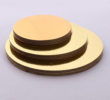 18Pcs Gouden Zilveren Ronde Cake Cirkel Kartonnen Taart Drums Cake Bodemplaat Board Draaitafel Bakken Tools