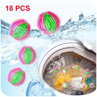 18Pcs Haar Verwijderen Magic Decontaminatie Reiniging Wasserij Ballen Kleding Kronkelende Unhair Wassen Ballen Voor Wasmachine