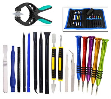 18Pcs Professionele Mobiele Opening Reparatie Gereedschap Kit Voor Ipad Tablet Telefoon Pc Demontage Gereedschap Kit Met Schroevendraaier Opbergtas 18 In 1