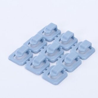 18Pcs Self-Steken Netwerk Kabel Beveiligen Clip Finisher Data Line Organizer Vaste Draad Clip Stropdas Mounts Bureau Netjes Blauw