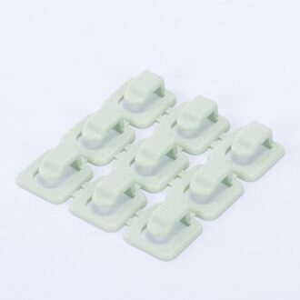 18Pcs Self-Steken Netwerk Kabel Beveiligen Clip Finisher Data Line Organizer Vaste Draad Clip Stropdas Mounts Bureau Netjes groen