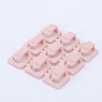 18Pcs Self-Steken Netwerk Kabel Beveiligen Clip Finisher Data Line Organizer Vaste Draad Clip Stropdas Mounts Bureau Netjes roze