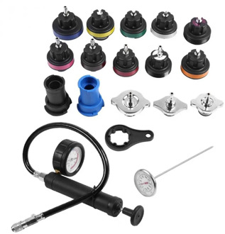 18Pcs Water Tank Leak Detector Car Cooling System Refrigeration System Tester Kit Universal Tool Tester Car Diagnostic Tool