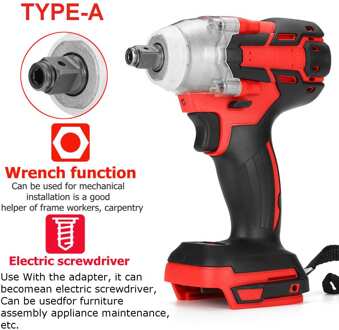 18V 880N. M Elektrische Sleutel Snelheid Accudraaislagmoeraanzetter Power Tool Schroevendraaier Oplaadbare Boor Driver Led Voor Makita Batterij type A