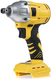 18V Elektrische Borstelloze Slagmoersleutel Cordless 1/2 Dopsleutel Power Tool Oplaadbare Elektrische Sleutels Zonder Batterij & Access geel