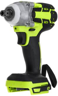 18V Elektrische Borstelloze Slagmoersleutel Cordless 1/2 Dopsleutel Power Tool Oplaadbare Elektrische Sleutels Zonder Batterij & Access groen