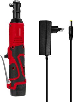 18V Multifunctionele Draadloze Oplaadbare Elektrische Sleutel 3/8 Inch Haakse Elektrische Ratelsleutels Met Led Licht EU / Blauw