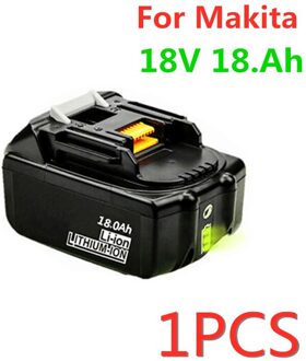 18V18Ah Oplaadbare Batterij 18000Mah Li-Ion Batterij Vervanging Power Batterij Voor Makita BL1880 BL1860 BL1830battery + 3A Charger Goud