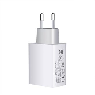 18W Pd QC3.0 Snel Opladen Type C Quick Charge 3.0 Us Adapter Dual Usb Charger Voor Iphone 13 12 11 Pro Max Mini Se Xs Xr 8 Ipad wit EU