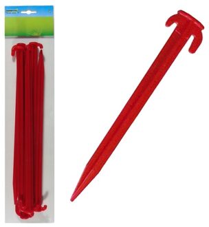 18x Tent haringen van kunststof halfrond 20 cm - Tentharingen - Kampeerspullen - Tent opzetten camping/outdoor benodigdheden