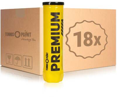 18x verpakking 4 stuks Premium In een doos geel - nosize