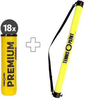 18x verpakking 4 stuks Premium Plus ballenverzamelbuis geel - nosize