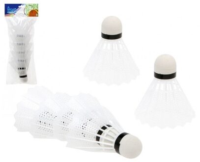 18x Witte badminton shuttles