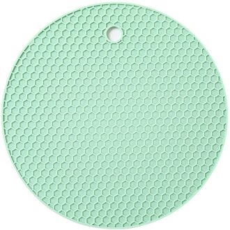 18X18Cm Siliconen Antislip Coaster Placemat Warmte Isolatie Pad Honingraat Coaster Koffie Glas Drinken Pad Houder keuken Benodigdheden groen