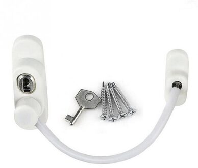 19*6.5*4 cm Afsluitbare Venster Beveiligingskabelslot Deur Veiligheid Restrictor Kind Kamer Raam En Deur Beveiliging Restrictor met Sleutel
