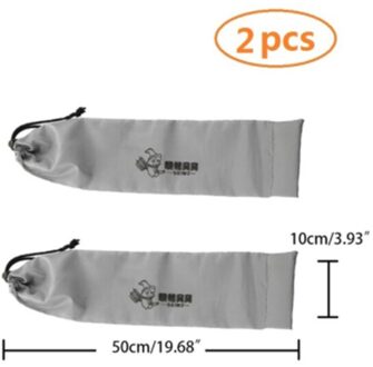 19.68 ''50Cm Oxford Doek Bbq Spies Zak Roestvrij Barbecue Naald Sticks Opbergzakken Draagbare Bbq Gadget Keuken Accessoires 2stk