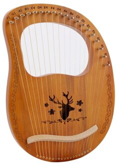 19 Snaren Houten Mahonie Body Lier Harp Muziekinstrument Met Stemsleutel En Reserve Snaren