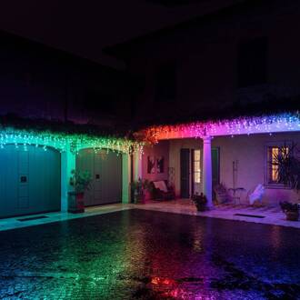 190 RGB W LEDs Icicle Lights - Generation II Wit