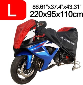 190T Waterdicht Zwart Rood Motorfiets Covers Outdoor Indoor Motorbike Scooter Motoren Regen Uv Dust Beschermende Donkergrijs