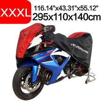 190T Waterdicht Zwart Rood Motorfiets Covers Outdoor Indoor Motorbike Scooter Motoren Regen Uv Dust Beschermende Ivoor