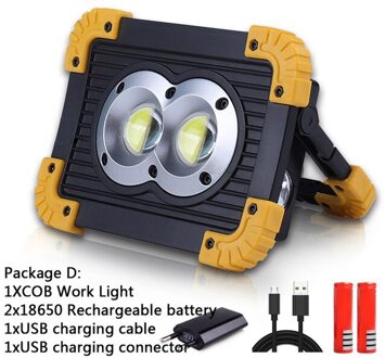 190W Led Draagbare Spotlight Zoeklicht Led Verlichting Led Waterdicht Werk Lamp Gebruik 4 * Aa Batterij Voor Repareren camping Package C