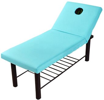190X70Cm Schoonheid Bed Hoeslaken Schoonheidssalon Massage Beddengoed Cover Spa Couch Tafel Case blauw