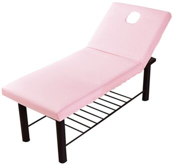190X70Cm Schoonheid Bed Hoeslaken Schoonheidssalon Massage Beddengoed Cover Spa Couch Tafel Case roze