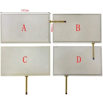 192*116 4 Draads Resistive 8 Inch Touch Screen Panel Voor HSD080IDW1 AT080TN64 B