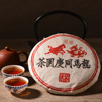 1999 Yr Tong Qing Hao Ripe Puer Tea 357g Chinese Yunnan Menghai Tea Factory Puer Cake Green Food China 100% Authentic Puerh Tea