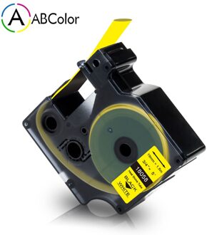 19Mm 18058 Industriële Tape Voor Dymo Rhino Ind Krimpkous Tape 18058 Zwart Op Geel Etiketten Voor Dymo Rhino 4200 5200 Printer