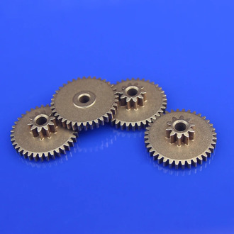 19mm Metal Duplicate Gear 10 Tooth 0.6M / 36 Teeth 0.5 Modulus Inner Hole 2mm Reduction Gears