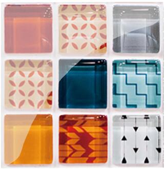 19Pcs 3D Mozaïek Tegel Muur Sticker Zelfklevende Pvc Waterdichte Tegels Decals Diy Keuken Badkamer Home Muur Sticker Vinyl YCZ003