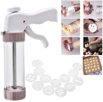 19Pcs Cookies Maker Shaper Cake Cutter Decorating Set Cookie Druk Pomp Machine Kerst Cookie Cutters Taart Tools Bakken