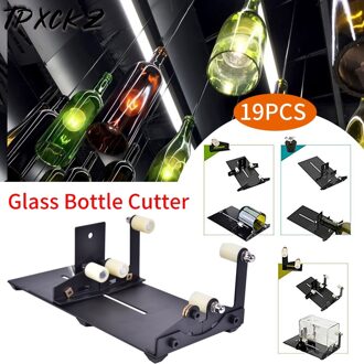 19Pcs Glazen Fles Cutter Diy Hand Snijgereedschap Vierkante En Ronde Wijn Bier Glas Sculpturen Cutter Voor Diy Glas snijmachine