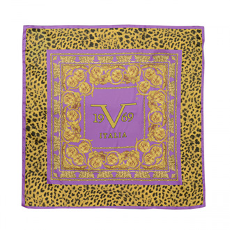 19V69 Italia Dames Foulard Multicolor ANIMALIER BAROCCO V02 Veelkleurig
