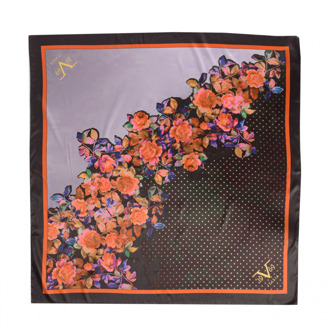 19V69 Italia Dames Foulard Multicolor BLOEM V03 Veelkleurig