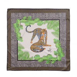 19V69 Italia Dames Sjaal Multicolor LEOPARD V05 Veelkleurig