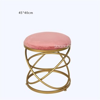 19XS272 Woonkamer Stof Bank Bench Moderne Eenvoudige Creatieve Ronde Doek Kruk Slaapkamer Schoonheidssalon Make Up Verandering Schoen Kruk Roze