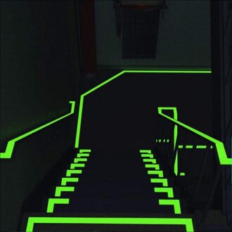 1Cm * 300Cm Plakband Blauw Film Glow In The Dark Green Lichtgevende Oranje groen