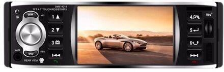 1Din 4.1 Inch Auto Radio Druk Sn Automatische O Stereo Fm Bluetooth 2.0 Mp5 Speler Achteruitrijcamera Dme-4019