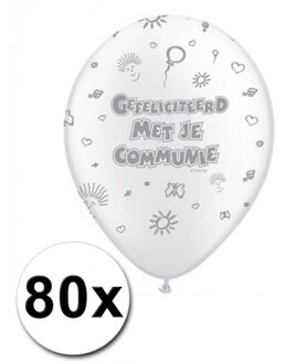 1e communie feest ballonnen actiepakket Wit