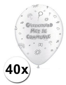1e communie feest ballonnen actiepakket Wit