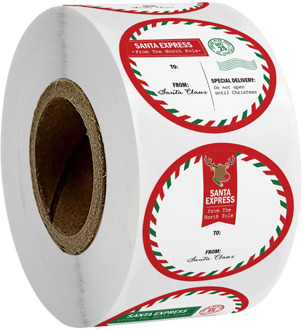 1inch Merry Christmas Stickers Christmas Tree Elk Candy Bag Sealing Sticker Christmas Gifts Box Label New Year 50-500pcs