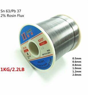 1Kg 2.2LB 0.5Mm 0.8Mm 1.0Mm 2Mm Solderen Draad 63/37 Tin Lood Rosin Core Flux Voor ic Elektrische Reparatie, in Voorraad