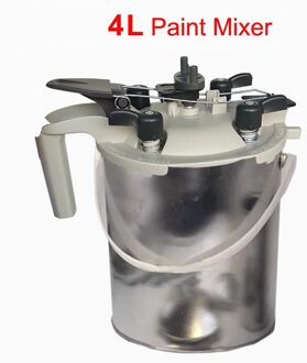 1L 4L Verf Mixer Metalen Verf Kan Handheld Beton Cement Mixer Thinset Mortel Grout Gips Cement Mixer Roeren Tool 4L Paint Mixer