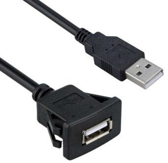 1m 2m Verlengkabel Multifunctionele Vierkante Ronde Dash Board Man-vrouw USB 2.0 Opladen Flush Mount Socket panel Auto Geluid plein 1m