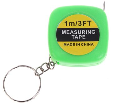 1M/3ft Intrekbare Roestvrij Staal Pocket Meten Heerser Meetlint Sleutelhanger stijl 1-GN