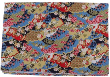 1M Katoen Stof Patchwork Stof Stoffen Diy Stof Katoenen Doek Stof Pakket blauw Flowers