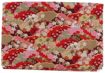 1M Katoen Stof Patchwork Stof Stoffen Diy Stof Katoenen Doek Stof Pakket rood bloem